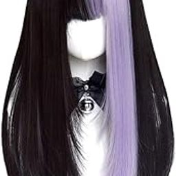 Mastyle® Long Straight Wig with Bangs | Lolita Cosplay Wig for Women | Soft Synthetic Hair Wig for Halloween, Costume & Party Look-image-33