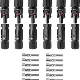 ABONIX Solar MC4 Connectors for Solar Panel Cable, 6 Male/Female Pairs – Reliable, Waterproof & Easy-Install Connector Kit for Secure PV System Wiring-25