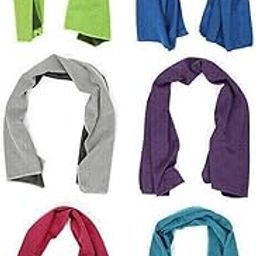 Enakshi (LABEL) Creations 6 Pieces Cooling Towel Absorbent 40"x 12" Cool Towel for Yoga Workout Sports-image-66
