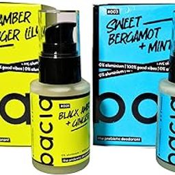 Baciq Prebiotic Deodorant Cream for Men & Women: Brightening (5% Niacinamide), Long-Lasting, Gentle Odor Protection | Aluminum Free & Baking Soda Free | Microbiome Friendly | Pack of 2 (30 ml each, Rose & Bartlett + Sweet Bergamot & Mint)-picture-12