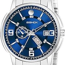 Men's Wrist Watch, Green Dial, Stainless Steel Band, Date Display, Quartz Movement-image-11
