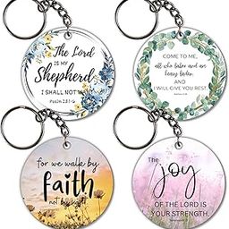 Set of 4 Bible Verse Wooden Keychains – 1.97-inch MDF Keychains with Stainless Steel Chain, Inspirational Christian Faith Quotes – Perfect Religious Gift for Men, Women, & Kids-image-63