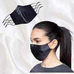 Shaila's Couture Mulberry Silk Face Mask PACK OF 3 - For Women, Adjustable Earloops, Washable, Reusable-16