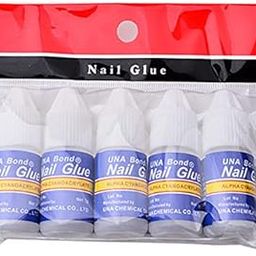 Ghelonadi Nail Glue for Applying Artificial Nail Tips 5 Bottles Nail liquid Adhesive Fake False Gum Manicure Set (Pack of 5)-image-19