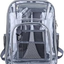 2Xtransparent Backpack 2 Way Zip Reinforced Strap Durable For Sports Men Grey | Womens Handbags & Bags-image-1