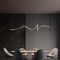 CITRA 1200MM Glossy French Gold Metallic LED Chandelier Light - Warm White-image-0