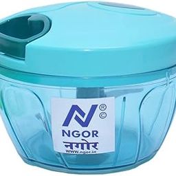 NGOR Good Grade Polypropylene Mini Handy and Compact Chopper with 3 Blades for Effortlessly Chopping Vegetables and Fruits for Your Kitchen, Green-image-53