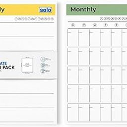 SOLO 80 GSM A5 Weekly & Monthly Planner with 50 Undated Tear-Off Sheets, Organiser to Track Productivity, To-Do List & Schedule Your Day, Goals & Budget Tracker, Ideal for Office, Home & School (Pack of 2)-13