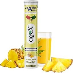 AgeX Daily Multivitamins - 21 Fast-Acting Vitamins & Minerals with Vit C, B3, B12, Zinc and Iron for Immunity, Energy & Heart Health (20 Effervescent Tablets, Tasty Pineapple Flavour)-image-42