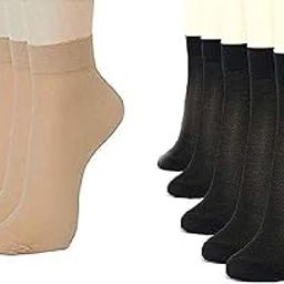 Ultra-Thin Transparent Nylon Summer Skin Socks for Women/Girl's free size 10 Pairs net solid plain socks for Womens/Girls/Mens & Boys indoor outdoor Socks-image-61