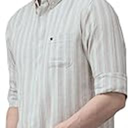 Men's Striped Slim Fit Linen Cotton Casual Shirt | Multi | TBH-Jose-MC-image-3