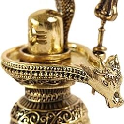 The Spiritual Living Fine Craft Brass Shivling Religious | 2.5 Inch | Brass Sivalingam for Puja | Brass Shiv Linga for Home Puja | Shivling with Nandi | Shivling for Home | Stand |-image-35