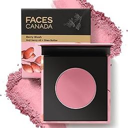 FACES CANADA Berry Blush - Love Vibes Only 03, 4g | Lightweight Long Lasting Ultra-Matte HD Finish | Silky Smooth Texture | Melts Effortlessly & Buildable | Absorbs Oil | Shea Butter | Vitamin A & C-37