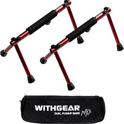Withgear Folding Push Up Bar - Portable and Lightweight Sturdy Duralumin Metal Push Up Bars and Indoor and Outdoor Parallette Bar for Men and Women-11