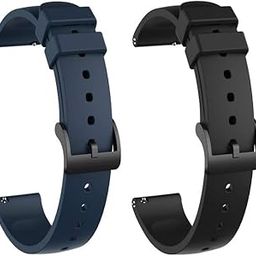19mm SmartWatch Strap with Black Buckle for Fire Boltt/Boat/Noise/Amazfit/Oxy/Pulse/Beat/Boat Storm & All 19mm Lugs Watches - Black & Blue - Pack of 2-image-26