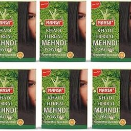 MANSA Herbal Mehndi Powder 300g PACK Of 6 (Black)-image-22