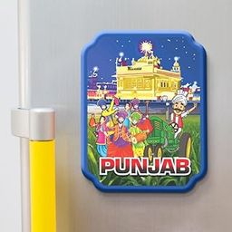 PRINTSY GALLERY Indian State Theme Wooden Fridge Magnet | Punjab Souvenir for Travel Lovers, Kitchen & Office Decor, Unique Gifting, Collectible Showpiece for Friends, Family, Tourists-image-40