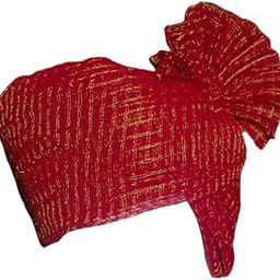 Rajasthani Cotton Men's Pagdi | Wedding Turban for Men | Ready to Wear Cotton Printed pagdi | Gharati (Host) to Celebrate Wedding/Any Other Function | Dulha Groom Pagdi for Men (Red)-image-70
