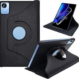 CEDO Realme Pad X (11 inch) Flip Cover | Leather Finish | 360 Degree Rotate Back Cover | Shockproof Back Cover Case for Realme Pad X (11 inch) (Black)-23