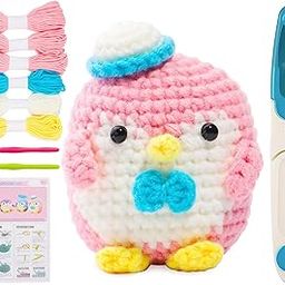GODSDWARES 2PCS Crochet Kit for Beginners, Crochet Kit, Crochet Set for Beginners Knitting Animal Kit for Beginners Complete Project Fun and Relaxing for Family Friend Beginner-Friendly-picture-14