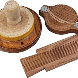 Paljji Handicrafts Wooden Kitchen Tool or Mould for Adhirasam | Athirasam,Ariselu Oil Filter, Garijelu|Kajjikayalu and Gavvalu Sweet Maker Board |Gavvalu Chekka|Combo Pack-image-53