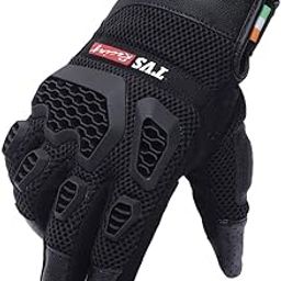 TVS Riding Gloves for Men-Mesh for Ventilation, Bike Riding Gloves with Touch Screen Compatible & Visor Wiper Fingertips, TPR Protection for Knuckles-Premium Bike Gloves for Riding Comfort (Black-L)-15