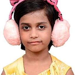 � Disney Princes Style Light Pink Color Winter Fur Earmuffs for Girls Women Plush Faux Rabbit Fur Warm Winter Ear Muffs 1 Pcs-image-96