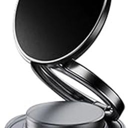 Vacuum Magnetic Car Phone Mount - 360° Rotating Foldable Dashboard Suction Cup Holder with N54 Strong Magnet, Universal Compatibility for Smartphones (Black)-image-87