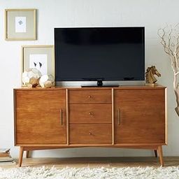 Teak Lab Teak Wood - Mid-Century Teak Wood Media Console (Dimensions: Width: 57″ x Depth: 19″ x Height: 30″)-picture-19