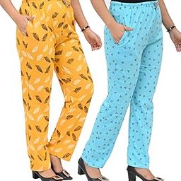 Women's & Girls Cotton All Over Printed Lower/Pyjama (Pack of 2)-image-100