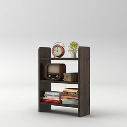 flux 3-Tier Wooden Shelf Rack, Multipurpose Organizer with Laminate Finish, Compact 56x15x40 cm, Mobile Particle Board Storage for Kitchen, Living Room, Office, Brown-31