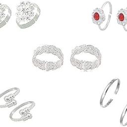 Toe Ring Pattern Design Toe Ring Adjustable Jewelry for Women. Set of 3 Pairs Toerings. (017-2PAIRS)-image-65