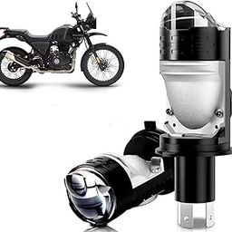 Auto Pearl H4 LED Projector Lens Motorcycle Headlight Bulbs 12V 8000LM Bulb H4 CSP Chip High/Low Beam, 45W-55W Canbus Turbo, 6000K White Light compatible with Himalayan (Pack of 1)-picture-15