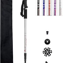 JAMUNESH ENTERPRISE Trekking Poles – Lightweight Collapsible Hiking Poles, Shock-Absorbent Walking Sticks with All Terrain Accessories and Carry Bag (Silver)-image-13