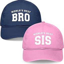 Rakhi Gift for Brother Sister Baseball Cap Navy Blue Cap for Bro Pink Cap for Sis Combo (Pack of 2)-image-41