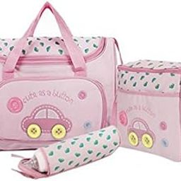ATORSE 4Pcs Mummy Tote Baby Nappie Diaper Changing Bags Sets Pink|Baby|Diapering|Diaper Bags-image-21