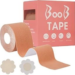 Light weight Portable Waterproof Nonslip Chest Tape || Boobtape Breast Lift Tape || Tape with 10 Pair Nipple Cover for Women || Cotton Boob Tape, Breathable Chest Tape || (pack of 1)-image-83