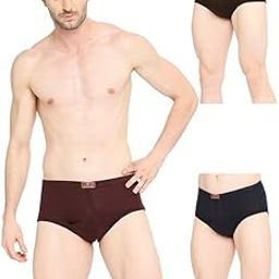 Men's Cotton Solid (Pack of 3) (Brief_Assorted-picture-10