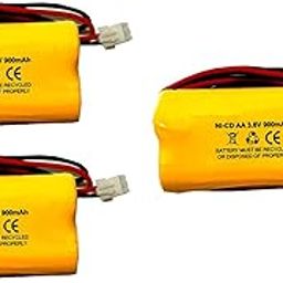 Battery Hawk, LLC (3 pack) Unitech AA900MAH Unitech LEDR-1 6200RP Exitronix 10010037 Max Power B2-0031 Dantona CUSTOM-318 OSA230 Lowes 253799 BGN800-3GWP-PR326EC 3.6v 900mAh Ni-Cd Exit Sign Emergency-picture-14