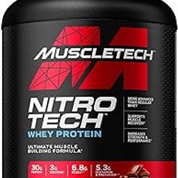 MuscleTech Nitro-Tech Whey Protein, 1.81kg (4lbs), Milk Chocolate, 30g Protein, 3g creatine monohydrate, 6.7g BCAA, ultimate muscle building formula, increase strength & performance-14