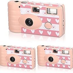 3 Pack Disposable Camera Simple Use Color Film Camera with Flash Disposable Cameras One Time Camera for Valentine's Day Gathering Wedding Travel Party Supply-picture-26