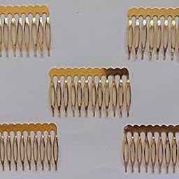 Delicate 12 Teeth Sheet Metal Made Golden Colour Thin Side Comb Hair Clip Hairpin Slides Accessories For Girls Heyar Decoration (M 12 Teeth, 4)-image-34