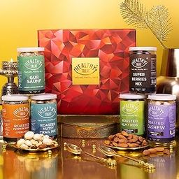 Healthy Treat Royal Treat Gift Hamper | Festival Gift Hampers | Birthday, Anniversary Gift | Wedding Gift | Healthy Gourmet Hamper | Healthy Roasted Snacks Dry Fruit Gift Box | Wholesome Corporate Gifting-image-29