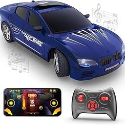 Mirana Tracer Remote & App Controlled Car Toy for Kids | USB Type-C Rechargeable High Speed Drift RC Vehicle | 1.5X Nitro Boost with in-Built Bluetooth Speakers for Boys & Girls (Blue)-14
