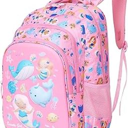 beauty girls BY HOTSHOT AQUA_1645 |3D EMBOSSED DESGIN| SCHOOL BAG|KIDS BAG|WATER RESISTANT|19 INCH|FOR GIRLS |30 LITERS BACKPACK-picture-5