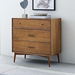 TGF Furniture Store Mid-Century Modern 3-Drawer Dresser – Wooden Storage Cabinet with Sleek Metal Handles – Oak Finish Chest for Bedroom, Entryway, or Living Room-image-16
