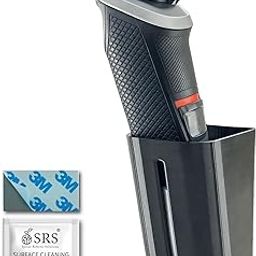 SRS® Trimmer Stand Holder Hanger for Bathroom Storage Organizer Options Compatible with All Trimmer & Electric Shavers Wall Mounted Stick-ON Adhesive Space-Saving | Easy Access (Pack of 1, Black)-image-16