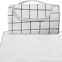 Homestic Picnic Mat | Foldable Blanket for Picnic | Water Resistant Handy Mat | Portable Mat for Outdoor | Bag Design Picnic Mat | JY2236 | White-image-17