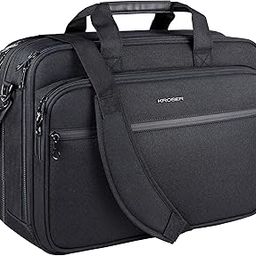 18" Laptop Bag Premium Laptop Briefcase Fits Up to 17.3 Inch Laptop Expandable Water-Repellent Shoulder Messenger Bag Computer Bag with RFID Pockets for Travel/Business/School/Men/Women-Black-picture-11