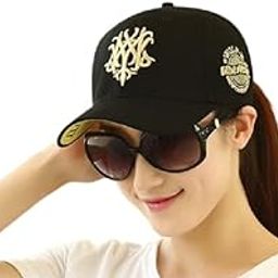 Embroidred (Wolf.M Style) Baseball Hats/Cap for Travel or Beach Trip for Women | Ladies | Girls - Black Color-image-64
